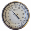 a round white and black THERMOMETER gauge