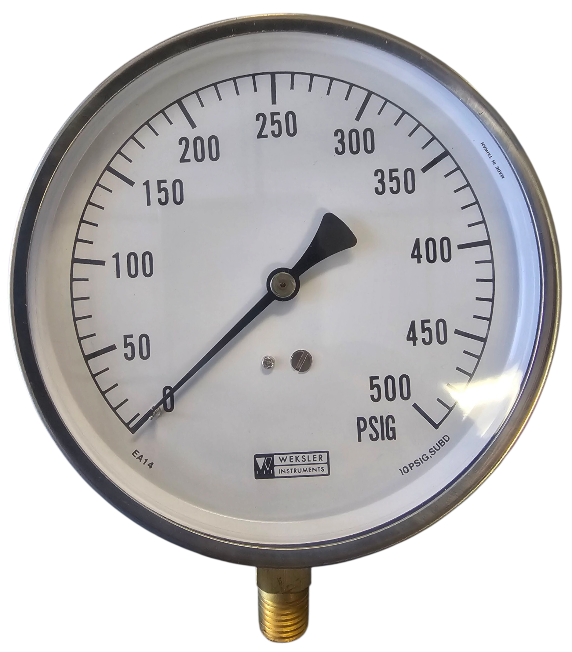 20250627_100502 Weksler EA14G Contractor's Pressure Gauge Range 0-500 PSI