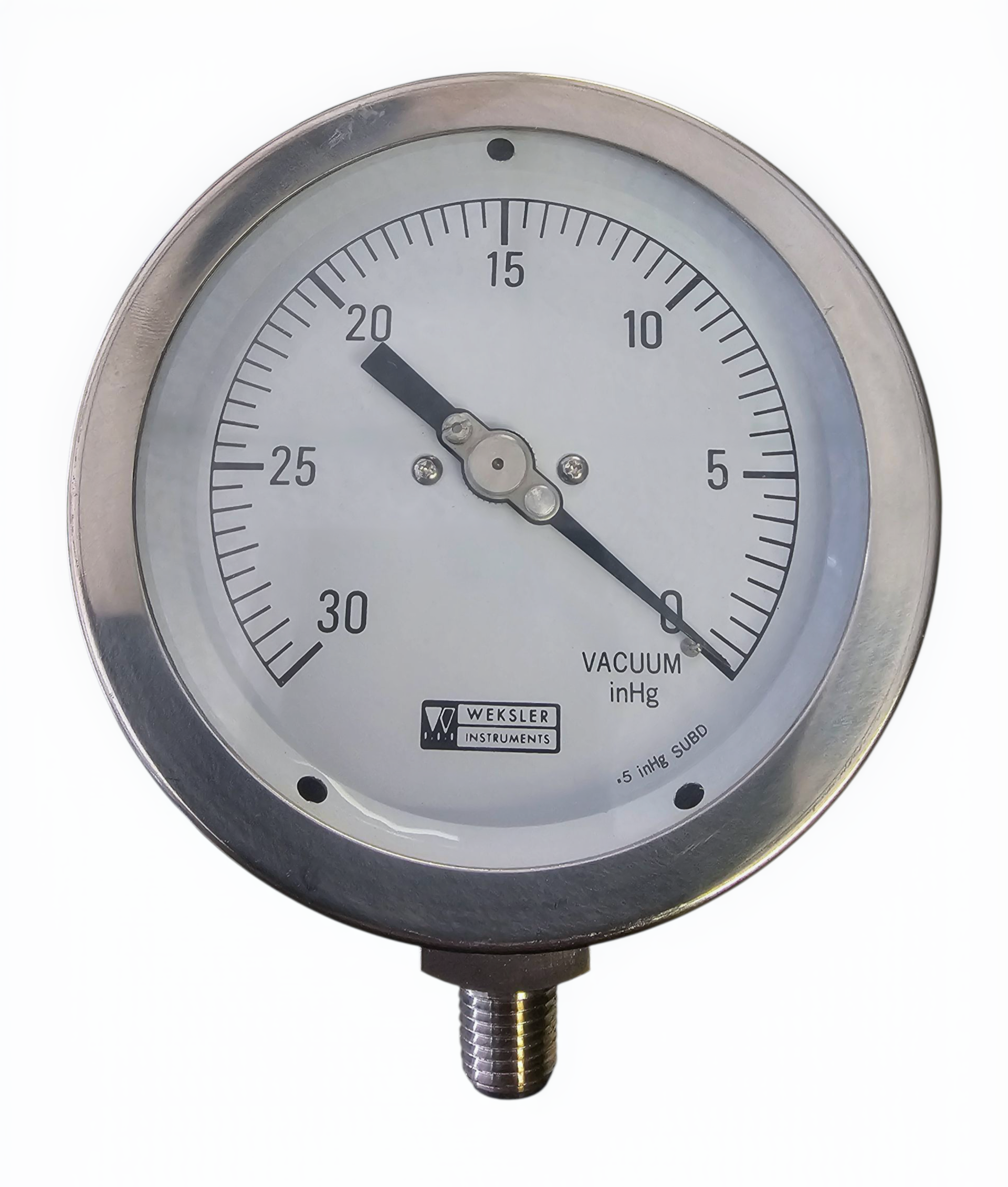 Weksler 4" BA4CYVC4LW Pressure Gauge Range: -30 inHg