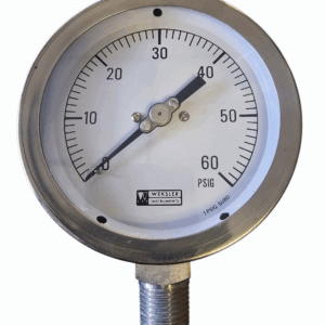 Weksler 4" BA4CYPE2LW Pressure Gauge Range: 0-60 PSI