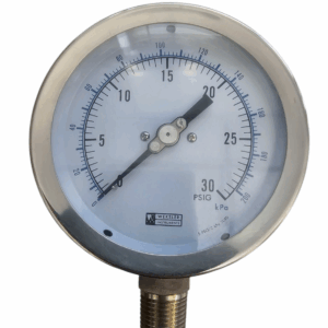 Weksler 4" BA4CYPD2LW- Pressure Gauge Range: 0-30 PSI/KPA