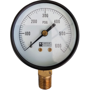 Weksler UA25, 2.5", 0-600 PSI 1/4" BTM