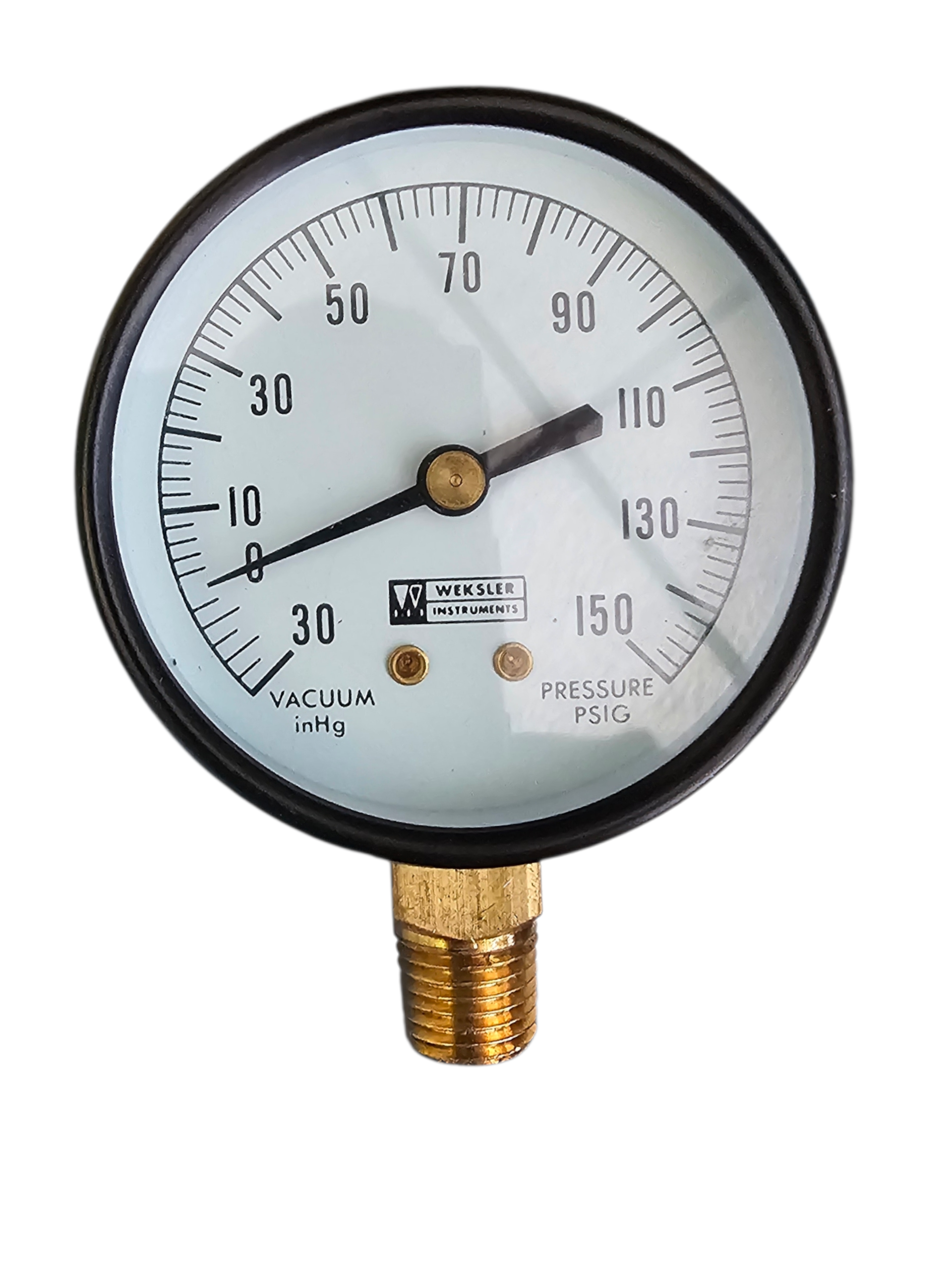 Weksler UA25, 2.5″, -30-0-150 PSI 1/4″ BTM