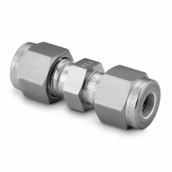SWAGELOK SS-200-6 Stainless Steel Swagelok Tube Fitting, Union, 1/8 in. Tube OD