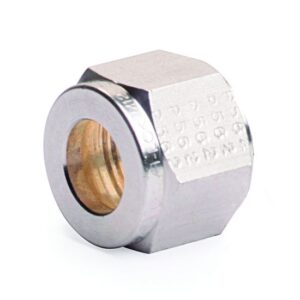 6 BZ-SS-C 3/8“OD TUBE NUT – PARKER CPI FITTINGS WITH SILVER NUTS