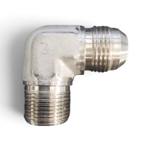 SSP J12ME Stainless Steel Adapter, 316 Stainless Steel 90 deg Elbow, 3/4 in Male SAE 37 deg JIC Flare x 3/4 in MNPT