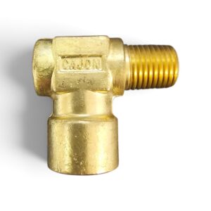 B-4-SE CAJON Swagelok Brass Pipe Fitting, Street Elbow, 1/4 in. Female NPT x 1/4 in. Male NPT