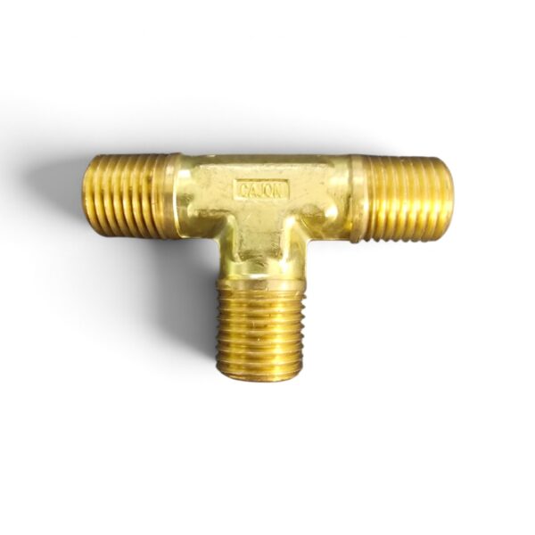 B-4-MT CAJON Swagelok Brass Brass Pipe Fitting, Male Tee, 1/4 in. Male NPT