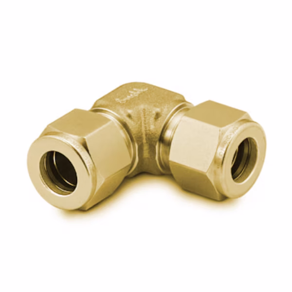 B-600-9 Brass Swagelok Tube Fitting, Union Elbow, 3/8 in. Tube OD