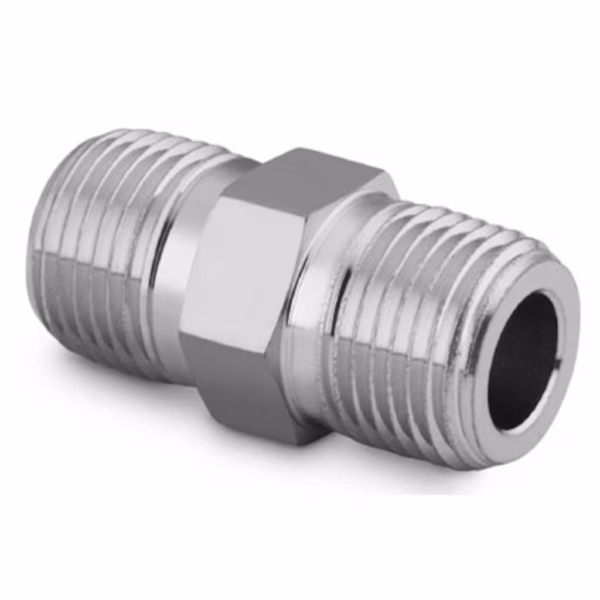 SS-8-HN Stainless Steel Pipe Fitting, Hex Nipple, 1/2 in. Male NPT